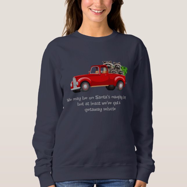 Funny Raccoon Animal Christmas Shirt (Vorderseite)