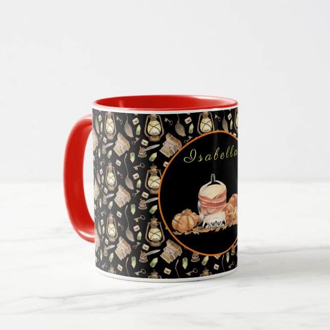 Funny Raccoon Anpassen von Text und Farbe Tasse (Vorderseite Links)