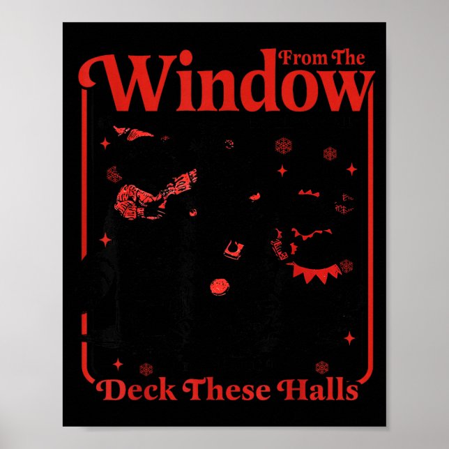 Funny Raccoon Christmas I'm About To Deck These Ha Poster (Vorne)