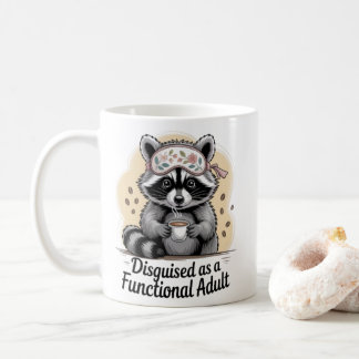Funny Raccoon Coffee Mug Disguised as a Functional Kaffeetasse