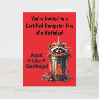 Funny Raccoon Geburtstagsparty Einladung