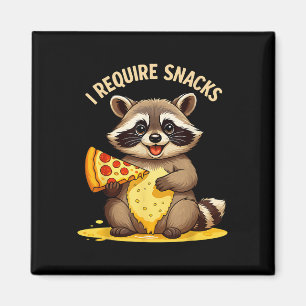 Funny Raccoon, ich brauche Snacks Magnet