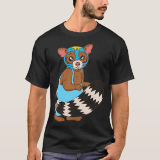 Funny Raccoon Luchador Wrestler T-Shirt