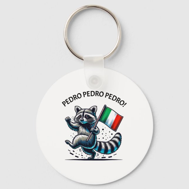 Funny Raccoon Meme Schlüsselanhänger (Vorderseite)