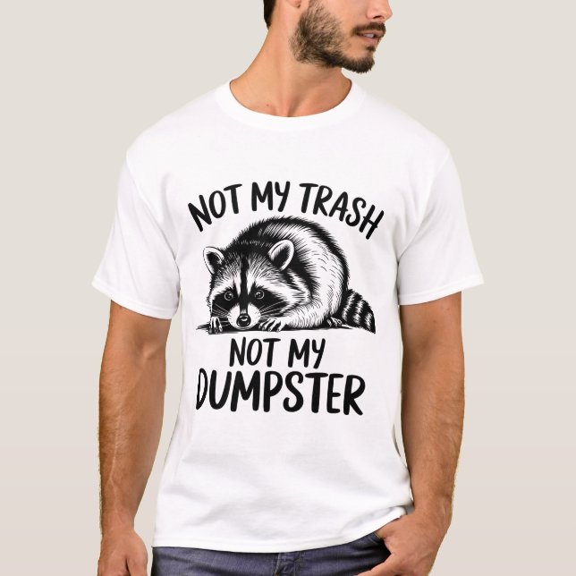 Funny Raccoon Meme Shirt Design (Vorderseite)
