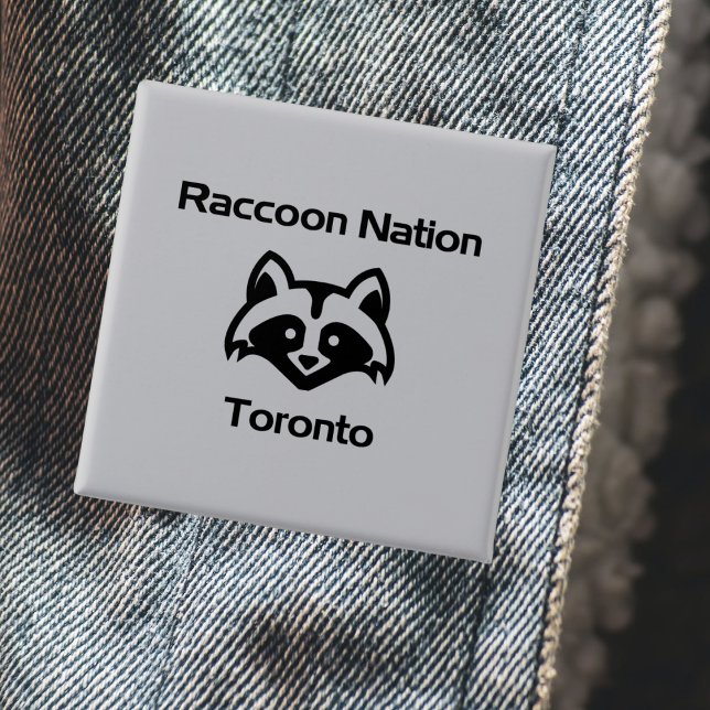 Funny Raccoon Nation Toronto Button (Von Creator hochgeladen)