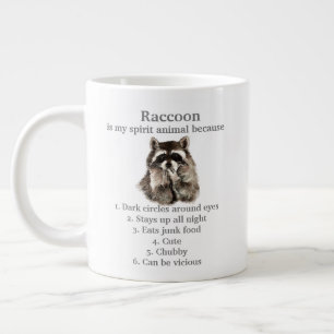 Funny Raccoon Spirit Animal Spaß Niedlich Wasserfa Jumbo-Tasse