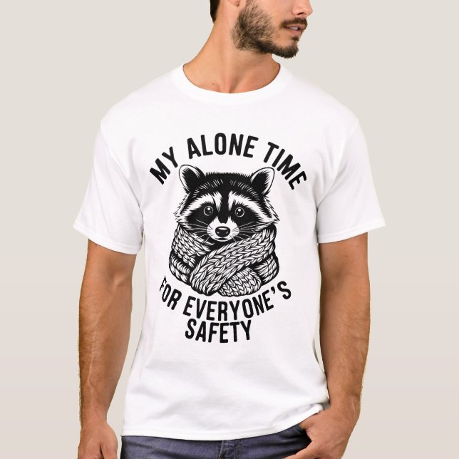 Funny Raccoon T - Shirt Design - Marmor zum Shirt (Vorderseite)