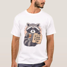 Funny Raccoon “Trash Panda Life” Cute Cartoon T-Shirt