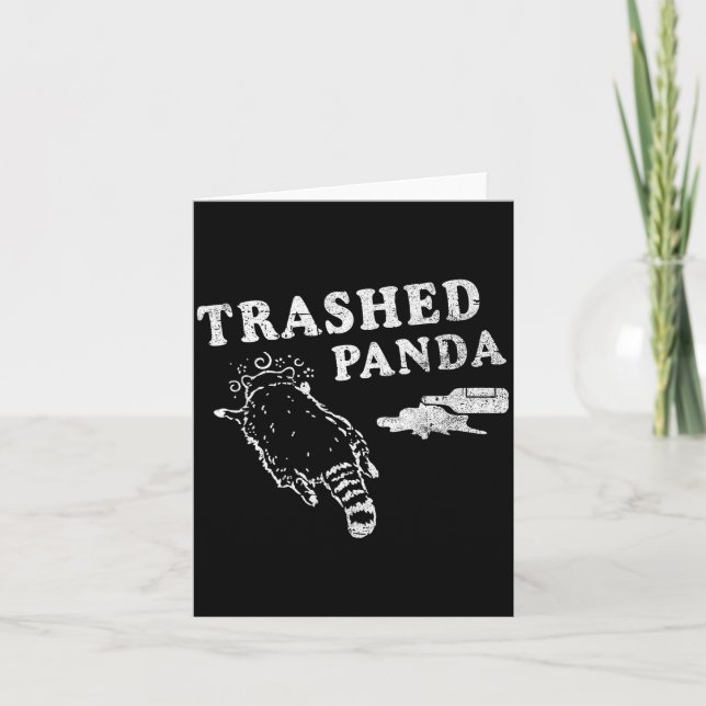 Funny Raccoon,trashed Panda For Him Men, Women  Karte (Vorderseite)