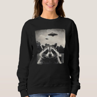 Funny Raccoon UFO Alien Costume #1 Kids Women Mens Sweatshirt