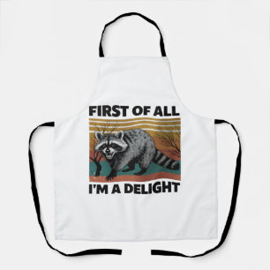 Funny Raccoon Zitat - Zunächst einmal bin ich ein  Schürze