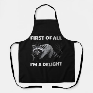 Funny Raccoon Zitat - Zunächst einmal bin ich ein  Schürze