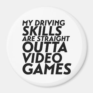 Funny Racing Car Video Games für Nerd Geek Gamer Magnet