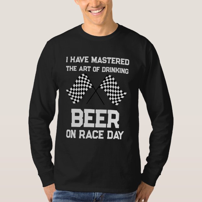 Funny Racing Checkered Flag Ich habe Drinki beherr T-Shirt (Vorderseite)
