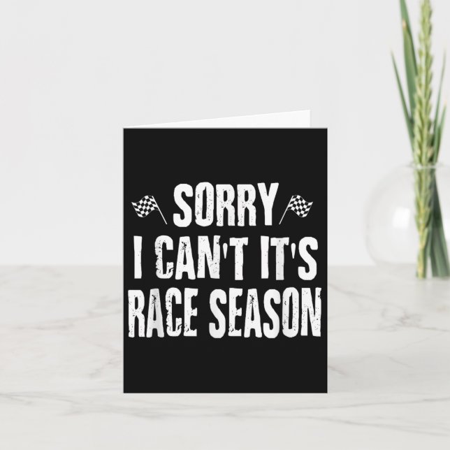 Funny Racing Redewendungen Sorry, ich kann es nich Karte (Vorderseite)