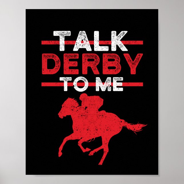Funny Racing Reitpferde reden Derby Poster (Vorne)