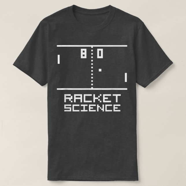 Funny RACKET SCIENCE Ping Pong  80s Video Game Arc T-Shirt (Design vorne)