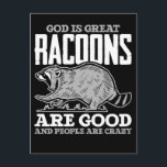Funny Racoon Spaß Trash Panda Postkarte<br><div class="desc">Funny Racoon Spaß Trash Panda.</div>