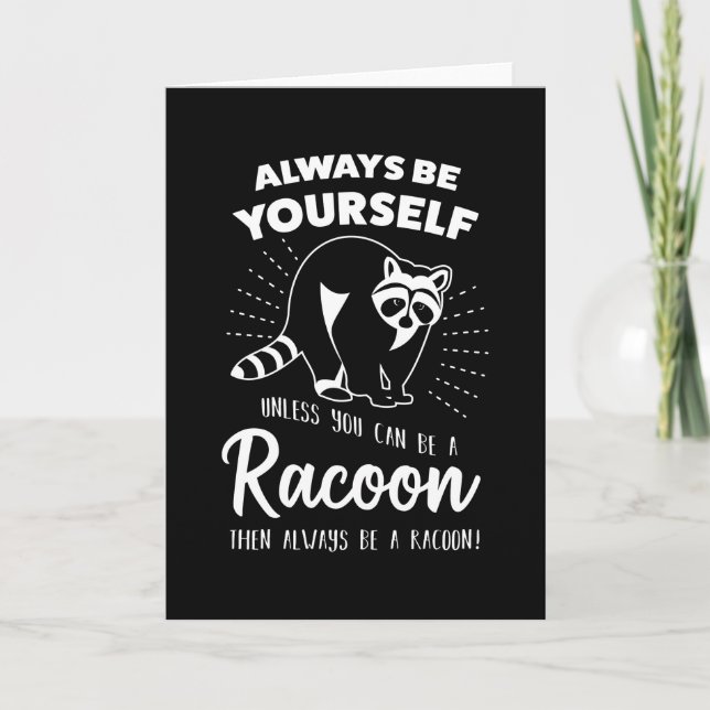 Funny Racoon Trash panda Raccoon Geschenk Karte (Vorderseite)