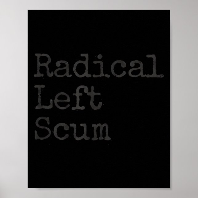 Funny Radical Left S Apparently Litical Sarcastic  Poster (Vorne)
