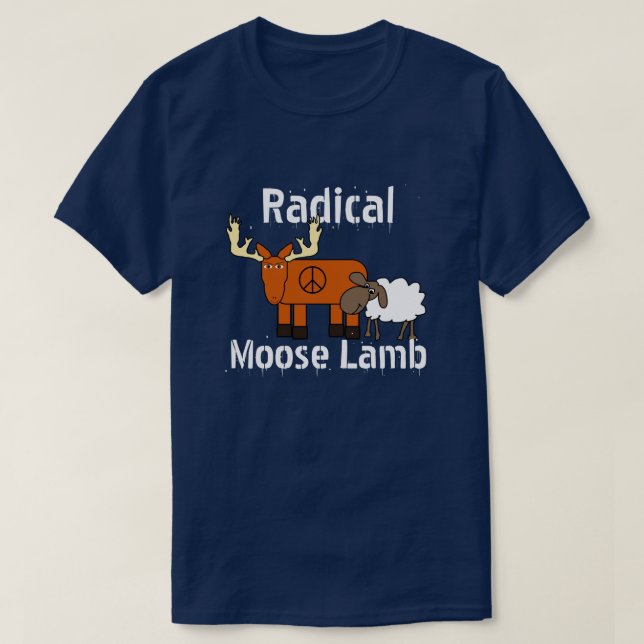 Funny "Radical Moose Lamb" T-Shirt (Design vorne)