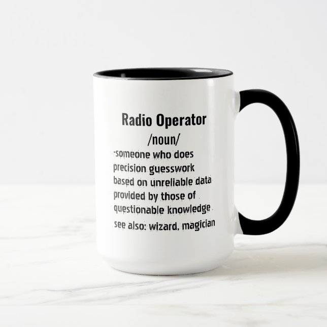 Funny Radio Operator Definition Geschenke Tasse (Rechts)