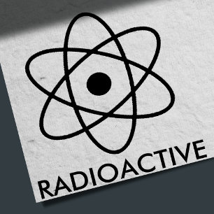 Funny Radioactive Novelty Gummistempel