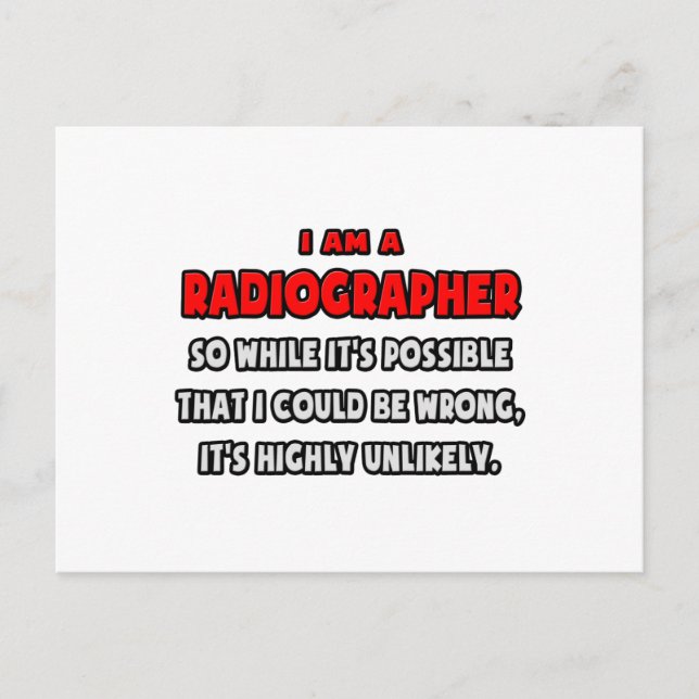 Funny Radiographer .. Sehr unwahrscheinlich Postkarte (Vorderseite)
