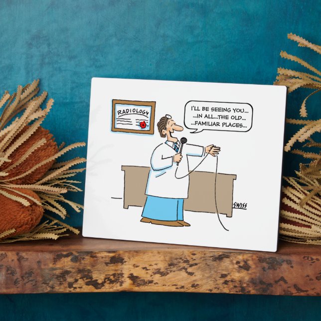 Funny Radiologist Karaoke Cartoon Radiology Office Fotoplatte (Seite)