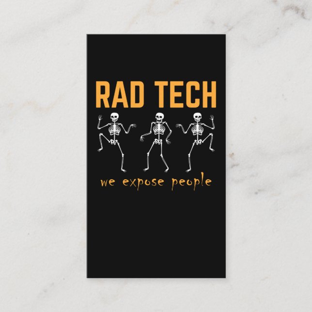 Funny Radiologist Skeletons Xray Radiology Visitenkarte (Vorderseite)