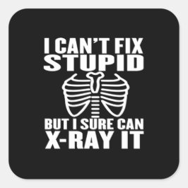 Funny Radiology Xray Quadratischer Aufkleber