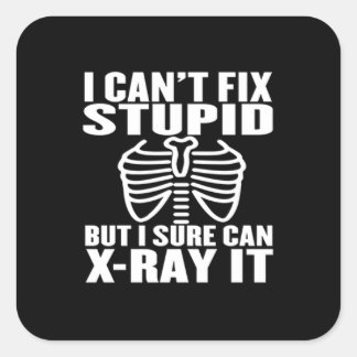 Funny Radiology Xray Quadratischer Aufkleber