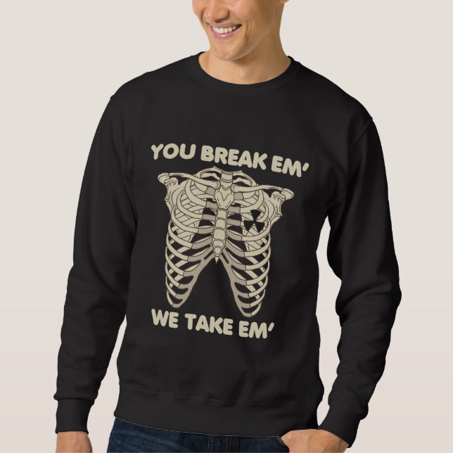 Funny Radiology Xray Skeleton Krass Technology Sweatshirt (Vorderseite)