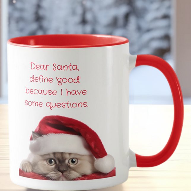 Funny Ragdoll Chat Weihnachtsmannmütze für gut def Tasse (Von Creator hochgeladen)