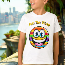 Funny Rainbow Emoji Kids T - Shirt