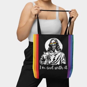 Funny Rainbow Flag Hippie Jesus Gay Pride