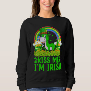 Funny Rainbow Kiss Me I'm Irish Mule St Patrick's Sweatshirt