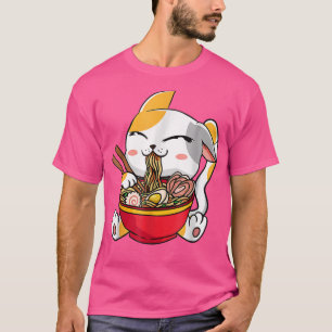 Funny Ramen Cat Anime Kawaii Japanese Gift Girls O T-Shirt