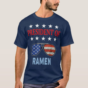 Funny Ramen Lover USA Flag T-Shirt