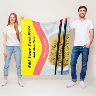 Funny Ramen Noodles Packet Custom Message Fleecedecke