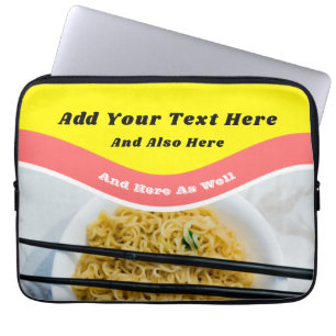 Funny Ramen Noodles Packet Custom Message Laptopschutzhülle