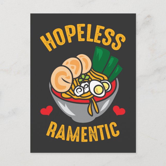 Funny Ramen Noodles Pub Romantic Lover Postkarte (Vorderseite)