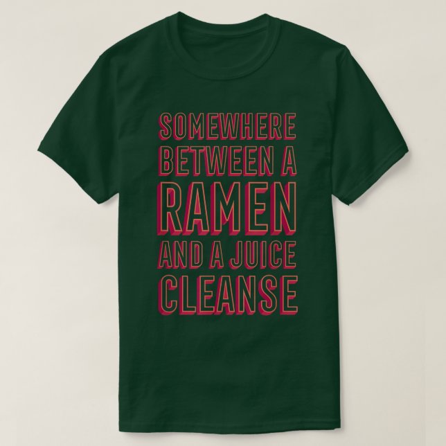 Funny Ramen und ein Juice Cleanse Ramen Lover Comf T-Shirt (Design vorne)