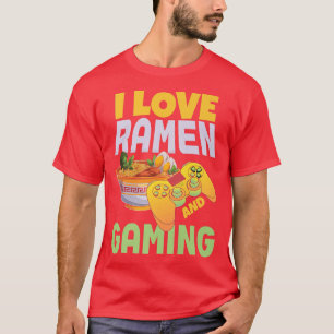 Funny Ramen und Gaming japanischer Kulturspieler T-Shirt