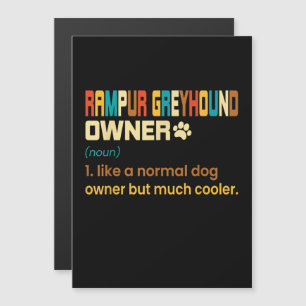 Funny Rampur Greyhound Vintage Retro Dog Mom Dad G Magneteinladung