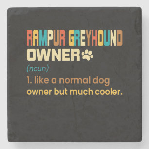 Funny Rampur Greyhound Vintage Retro Dog Mom Dad G Steinuntersetzer