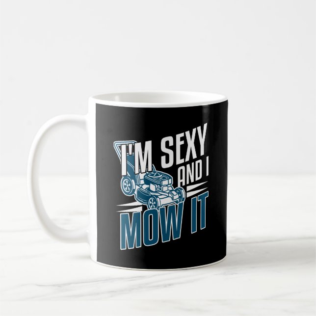 Funny Rasen Rasenmäher Pflegegeschenk Vater Husban Kaffeetasse (Links)