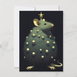 Funny Rat Christmas Cards Feiertagskarte