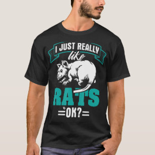 Funny Rat Design Ich mag Rats wirklich gut okay T-Shirt